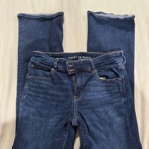 American Eagle Outfitters Women's Dark Blue boot cut jeans